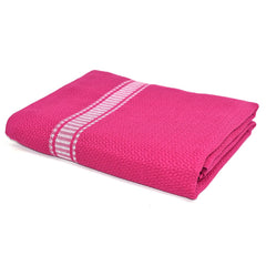 Pring Cotton Plain Dobby Thick Medium Size Bath Towel 450 Gsm (Magenta)