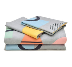 Elastic Fitted Bedsheet For Queen Size With 2 Pillow Cover - 72 X 78 Inches, Grey | Super Soft Brushed Durable Fabric