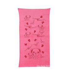 Jbg Home Store Kids Bath Towel 250 Gsm | Premium Microfiber Quick Drying Towels For Babies, Cartoon Print Wash Dry Cloth Towel (Pink Bear) - 1 Pcs