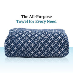Kuber Industries Cotton Bath & Face Towels 900 Gsm | Quick Absorbent Easily Washable For Men & Women - Blue (Pack Of 2)