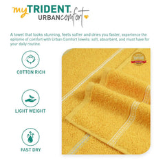 Mytrident Bath Towel Urban Comfort 450 Gsm | 100% Cotton Bath Towel (Drama Yellow)