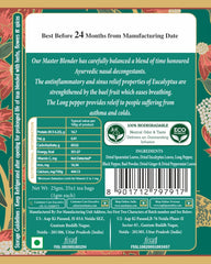 San-Cha Happy Breathing Herbal Tea - 25 Biodegradable Herbal Tea Bags | Relief Against Air Pollutants - Zero Caffeine, Environment Friendly