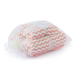 Spread Spain Microfiber Wave Coral Face & Bath Towel 900 Gsm | Quick-Drying & Ultra Absorbent Towel Set For Anniversary & Wedding Gift - Peach (Pack Of 2)