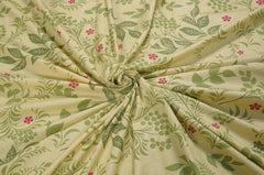 Cotton Single Bedsheets With 1 Pillow Covers - 55 X 88 Inches, Green & Pink | Ideal For House - Bedroom, Guest Room, Perfect Gift For Festivals
