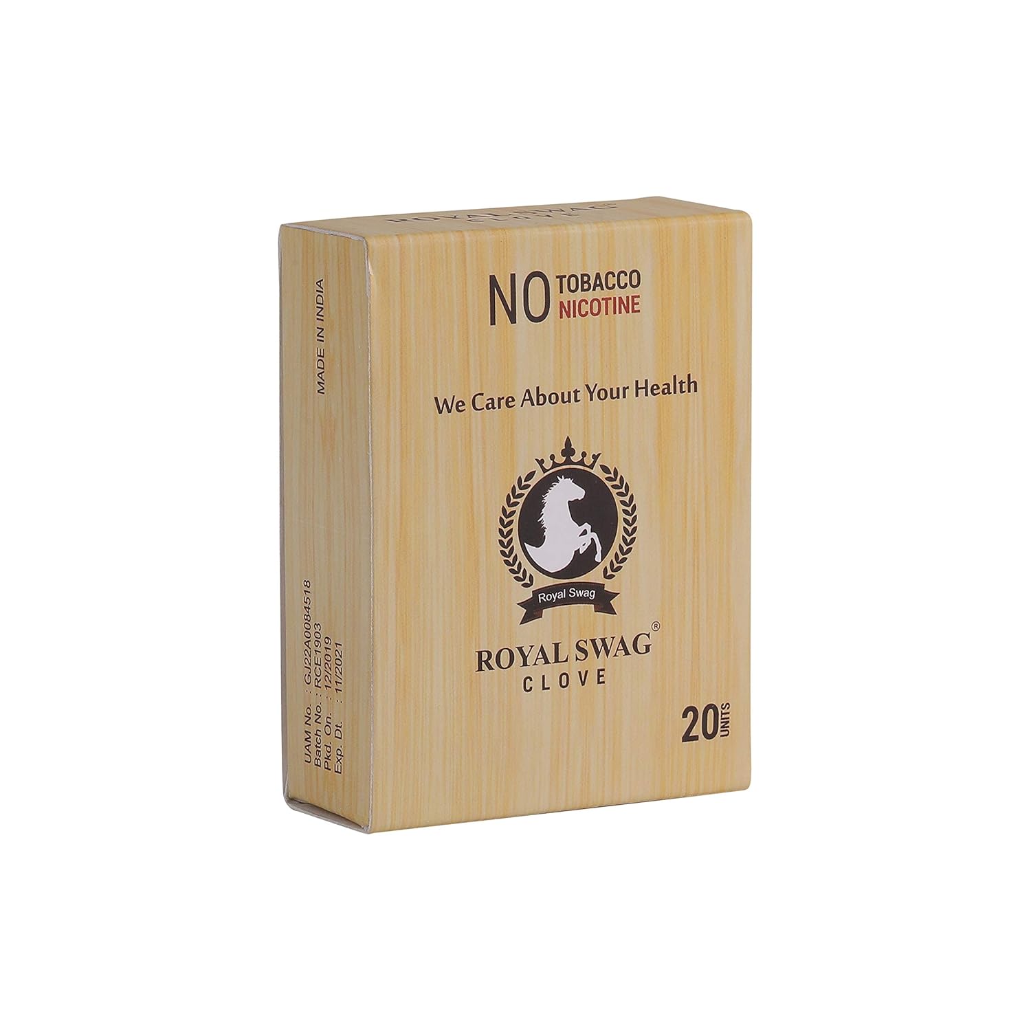 Royal Swag Ayurvedic Cigarette 20 Unit Pack Combo Clove & Mint Flavour Nicotine Free & Tobacco Free Royal Swag Ayurvedic Cigarette 20 Unit Pack Combo Clove & Mint Flavour Nicotine Free & Tobacco Free