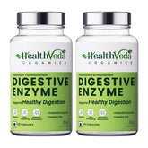 Health Veda Organics Digestive Enzyme Capsules For Better Digestive Function, Healthy Gut & Health Management, For Men & Women | 60 Veg Capsules, 100gm 0.2lbs Each Pack Of 2