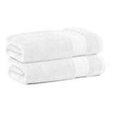 Himeya Bamboo Bath Towel 1200 Gsm | Ultra Absorbent 3x Softer Than Cotton Towels | Pack Of 2 - White