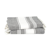 Lane Linen Large Beach Towels 699 Gsm | Oversized, Pre-Washed, No-Shrink Sand Free, Quick Dry, Lightweight Travel Towel- Smoky Black (2 Pack)
