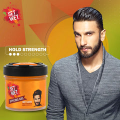 Set Wet Daily Combo Of 2 Hair Styling Gel For Men 250ml Each 8.4 Fl.oz. | Wet Look , Alcohol Free , Pro Vitamin B5 , Light Hold & Shine