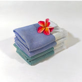 Indihaus Bamboo Hand Towels 300 Gsm | Super Soft & Absorbant (Blue & Teal)- Pack Of 4
