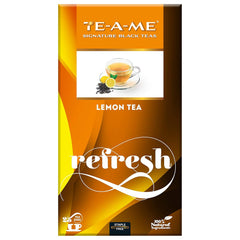 TE-A-ME Refresh Lemon Tea - 25 Tea Bags | Rich Vitamin C & Antioxidants - Boosts Immune System | Contains Caffeine - 100% Natural Ingredients