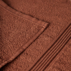 Kopa By Bianca 100% Cotton Soft Terry Face Towel 400 Gsm (Brown) -Pack Of 8