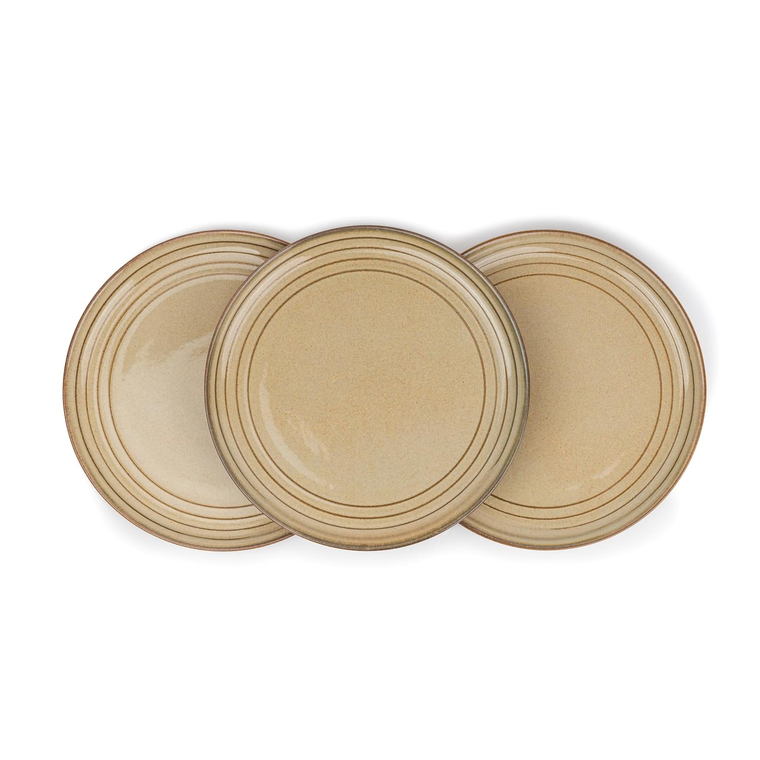 Ceramic Dinner Plates Set Of 6 Pieces, Beige Reactive | Ceramic Plates Set - Glossy Finish Plate Set | Ceramic Dinner Plates - Set Of 6 Plates For Dinner | Microwave Safe & Chip Resistant Ceramic Dinner Plates Set Of 6 Pieces, Beige Reactive | Ceramic Plates Set - Glossy Finish Plate Set | Ceramic Dinner Plates - Set Of 6 Plates For Dinner | Microwave Safe & Chip Resistant