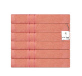 Ksc Shop Premium Luxury Cotton Face Towel 900 Gsm | Ultra Soft Highly Absorbent Face Towel (Nectar Peach) - Pack Of 6