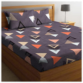 100% Cotton Double Bedsheet Set With 2 Matching Pillow Covers - 90 X 90 Inches, Multicolor | Soft Touch 180 Thread Count Soft & Breathable & Wrinkle Free | Queen Size Bedsheet