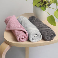 Heelium Bamboo Face Towel 600 Gsm | Ultra Absorbent & Odour-Free 3x Softer Than Cotton Towels | Pack Of 3 -Light Grey, Grey & Peach