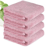 Heelium Bamboo Bath Towel | Lightweight & Quick Drying | Ultra Absorbent Towel 400 Gsm | Pack Of 4 - Peach