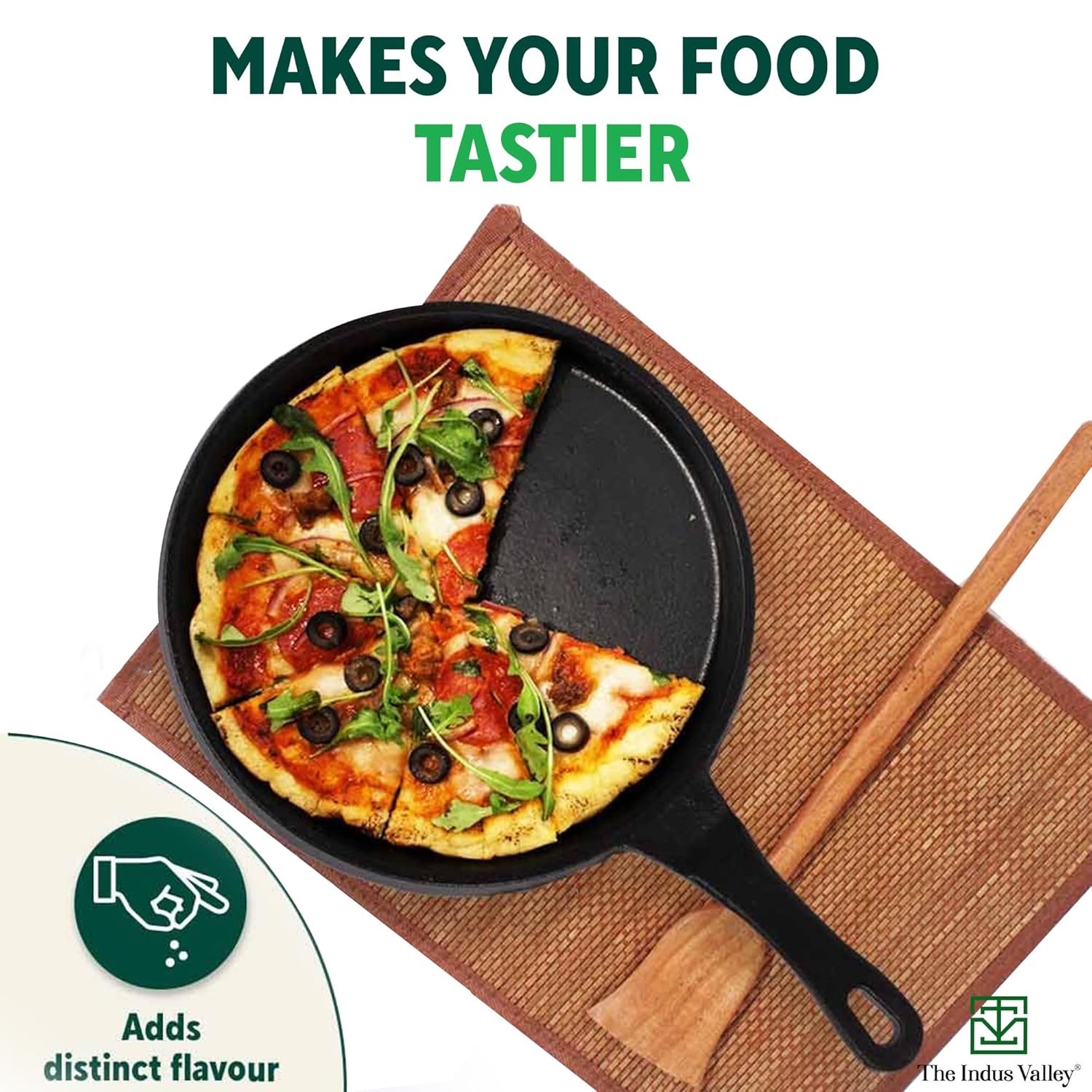 Pre-Seasoned Cast Iron Cookware Set - Kadai 25.4cm, 2.3 Liters + Tawa 25.5cm | Kitchen Cooking Combo Pots & Pans Set Of 2 Pcs - Naturally Nonstick Pre-Seasoned Cast Iron Cookware Set - Kadai 25.4cm, 2.3 Liters + Tawa 25.5cm | Kitchen Cooking Combo Pots & Pans Set Of 2 Pcs - Naturally Nonstick