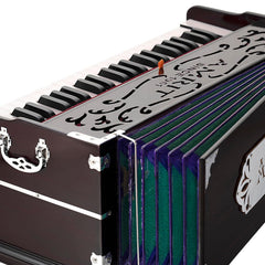 Musical Instrument Harmonium With Padded Bag - 9 Stopper, Two Reeds (Bass- Male), 42 Keys, Right Coupler, Multi Fold Bellow