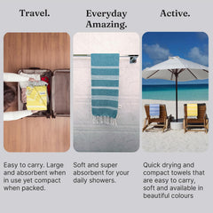 Indihaus Premium Extra Large Cotton Towel 330 Gsm | Soft, Absorbent & Comfortable Quick Dry Bath Towels Large Size (6Ft X 3Ft) (Slate Grey)