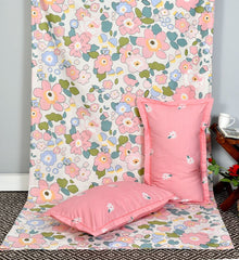 Super King Size Bedsheet For Double Bed With 2 Pillow Cover - 108 X 108 Inches, Pink | Handcrafted Using Traditional Techniques | Perfect For Gifting Anniversaries, Birthdays