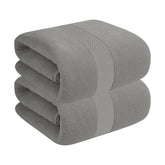 House Of Terry 100% Cotton Bath Towel 900 Gsm | Quick Dry, Soft & Absorbent, Fade-Resistant, Skin-Friendly For Men & Women Towel (Grey) - Pack Of 2