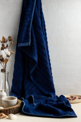 Mush Bamboo Bath Towels Large Size 600 Gsm | Bath Towel For Men & Women | Soft, Highly Absorbent, Quick Dry & Anti Microbial Bath Towels (Navy Blue)