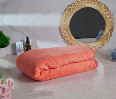 Fezora Microfiber Bath Towels 296 Gsm, | Extra Soft Plush & Quick Dry High Absorbency With Large Size Towels For Bathing (Pink)
