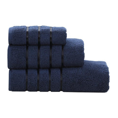 Spread Spain Roman Face, Hand & Bath Large Towel 600gsm | Super Soft & Comfortable, Extra Absorbent Cotton Towels For Face, Body & Gym- Navy Blue (Set Of 3)