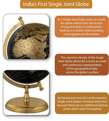 Prime Single Joint Globe Height 33 Cm (13.2 Inch) Dia 25 Cm (10 Inch) With Metal Arc & Base | Educational & Decorative Globe (Gp1010) Pack Of 1
