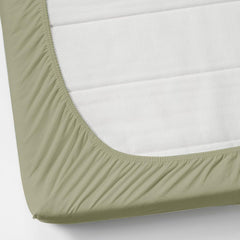 Plain Cotton King Size Elastic Fitted Bedsheet With 2 Pillow Covers - 72 X 78 X 8 Inches, Light Green | Ideal For Home Bedrooms, Hotel Rooms, Guest Bedsheet