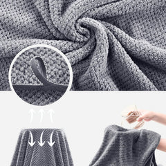 Linear Microfiber Bath Towel & Hand Towel 300 Gsm | Microfiber Bath Towels For Large Size For Men & Women (Grey)