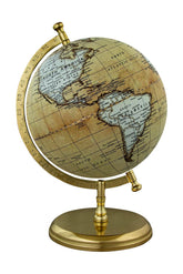 Prime Single Joint Globe, Height 33 Cm (13.2 Inch) Dia 25 Cm (10 Inch) With Metal Arc & Base | Educational & Decorative Globe (Gp1010) Pack Of 1