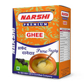 100% Natural Danedar Ghee By Narshi | Good Source Of Vitamin A, Delicious Healthy & Nutritious Traditional Homemade Ghee | (1 Litr) 33.8 Ounce | Box Pack