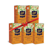 Care Ashwagandha Spiced Herbal Care Green Tea - 5 Packs X 25 Sachets | Organic Desi Kahwa With Tulsi, Ginger, Cinnamon - Ayurvedic Indian Kadha For Detoxification | Whole Loose Leaves Blend