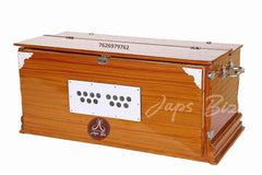 Harmonium 39 Keys, 7 Stopper, 3 1/4 Octave, Double Bellow, 2 Reeds (Bass- Male) | Wooden Frame On Keys - Brown Color