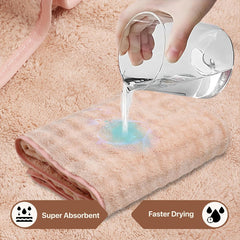 Enrich Homes Microfiber Bath Towels 450 Gsm | Large Size Super Soft Towel For Women & Men (Light Saffron)- 1 Pcs