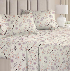 Premium 100% Cotton Double Bedsheets With 2 Pillow Covers - 86 X 90 Inches, Off White | Ideal For Bedroom, Guest Room, Home, Daily Use