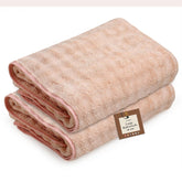 Enrich Homes Microfiber Bath Towels 900 Gsm | Large Size Super Soft Towel For Women & Men (Light Saffron)- 2 Pcs