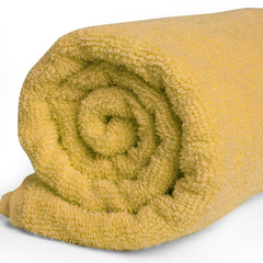 Cross Wave Exim Cotton Bath Towel 450 Gsm | Ultra Soft & Absorbent Towel (Yellow)