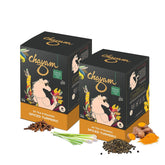Chayam Spiced Turmeric Tea - Pack Of 2 X 20 Pyramid Tea Bags | Blended With Turmeric, Clove, Black Pepper & Lemongrass - Make Iced Or Hot Tea | Low Caffeine, Gluten Free, No Added Sugar