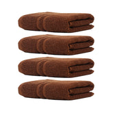 Zahya Terry Cotton Hand Towels 800 Gsm | Soft, & Absorbent Hand, Face, Gym & Travel Use (Brown) - Pack Of 4