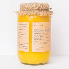 100% Natural A2 Gir Desi Cow (Kanij Kheda) Ghee By Farm ??. | Good Source Of Energy & Protein Fiber Healthy Desi Cow Ghee | (1 Litre) 33.8 Ounce | Jar Pack