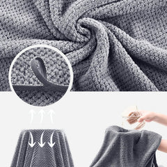 Linear Microfiber Hand Towel 240 Gsm | Highly Absorbent Hand Towels For Bathroom Soft Hand Microfiber Towel For Men & Women (Grey)- Pack Of 2