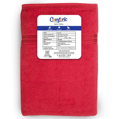 Comforic 100% Cotton Bath Towels 500 Gsm | Large Size Bath Towel For Men & Women Quick Dry, Super Soft & Absorbent Gym Towel, Travel Towel (Fiery Red)