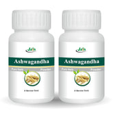 Jain Ashwagandha Powder, Provides Extra Energy, Stress Relief, Sound Sleep, Sugar Support & Immunity | 100gm 0.2lbs Each Pack Of 2