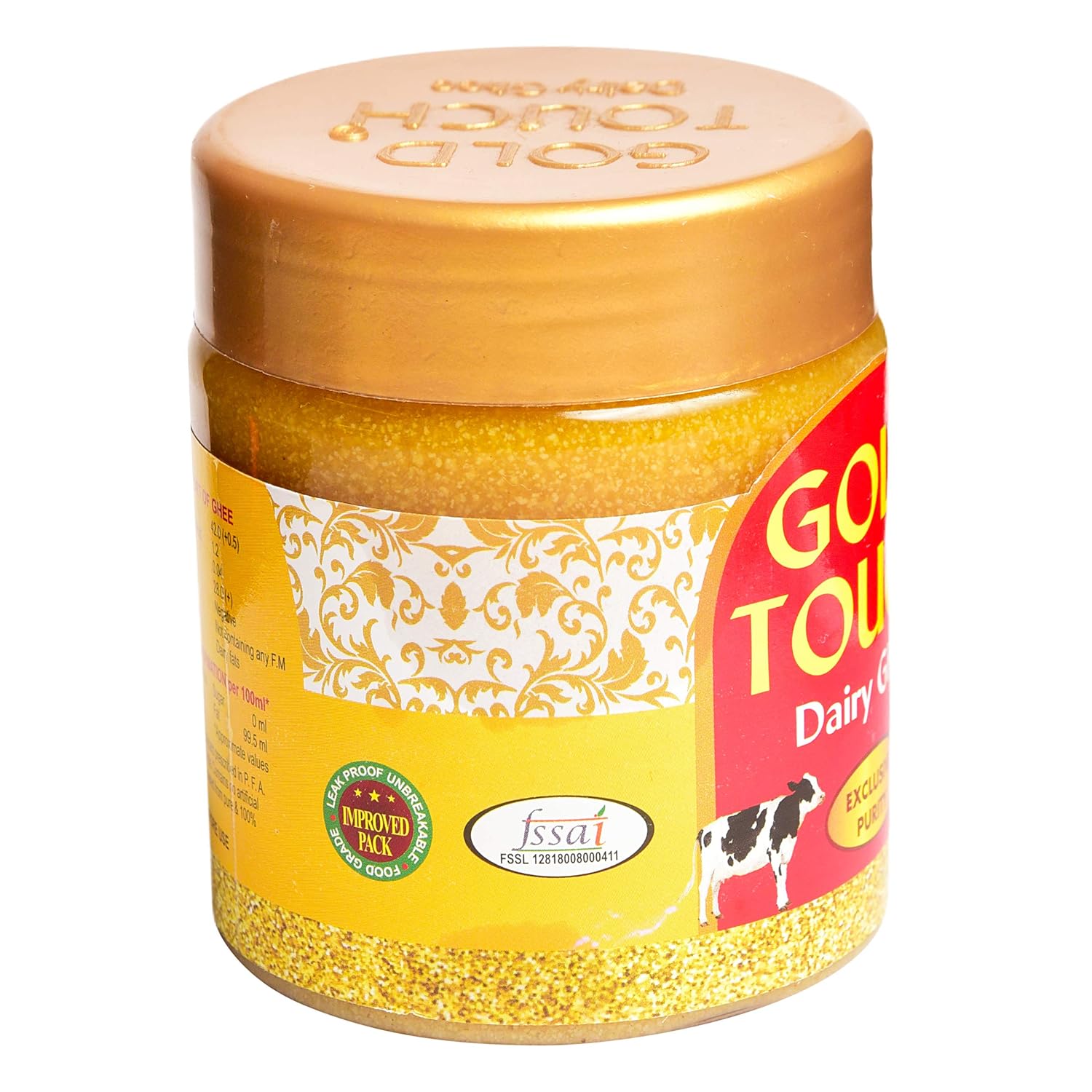 Pure Organic Cow Ghee By Gold Touch | Good Source Of Energy & Healthy Nutrients Desi Cow Ghee | (500ml) 16.9 Ounce | Jar Pack Pure Organic Cow Ghee By Gold Touch | Good Source Of Energy & Healthy Nutrients Desi Cow Ghee | (500ml) 16.9 Ounce | Jar Pack