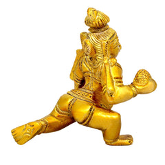 Bal Krishna Laddu Gopal Idol, Little Krishna, Thakur Ji, Golden, Brass - 3 Inch, Traditional, Handmade Idol, Kanha Ji Murti, Beautiful Statue