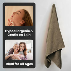 Absorb Pro Microfiber 100% Cotton Bath Towel 600 Gsm | Ultra Soft, Highly Absorbent, Quick Drying Large Size Bath Towels For Men & Women (Beige)