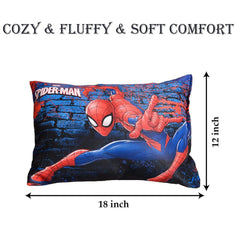 Marvel Spiderman Pillow For Sleeping, Navy Blue - 12 X 18 Inches | Cozy & Fluffy Super Soft Pillow | Suitable For All Sleepers, Multipurpose & Comfortable, Breathable - Pack Of 1